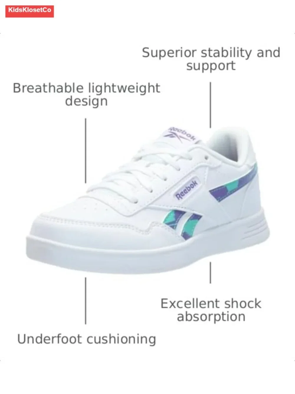 Girls Athletic Sneakers Breathable Lace-Up Running Shoes